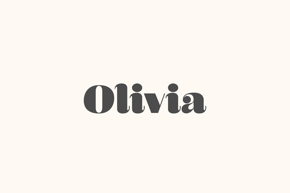 Пример шрифта Olivia